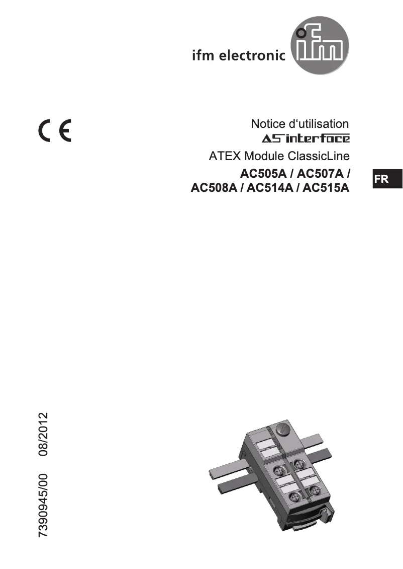 Page n°1 - Manuel utilisateur IFM AC514A