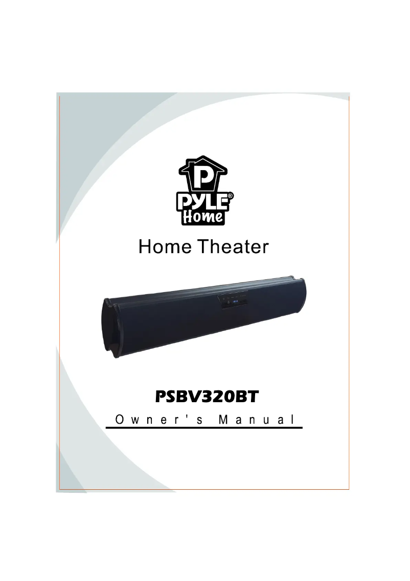 Page n°1 - Manuel utilisateur Pyle PSBV320BT