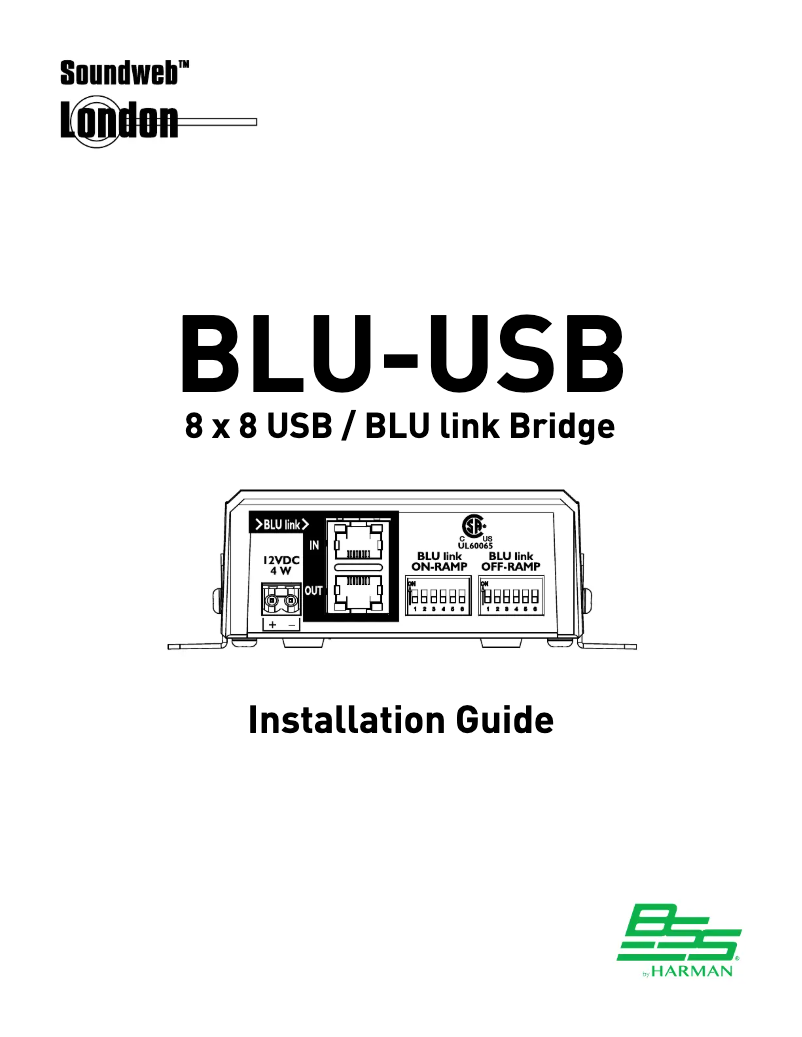 Page 1 de la notice Manuel utilisateur BSS Audio Soundweb London BLU-USB