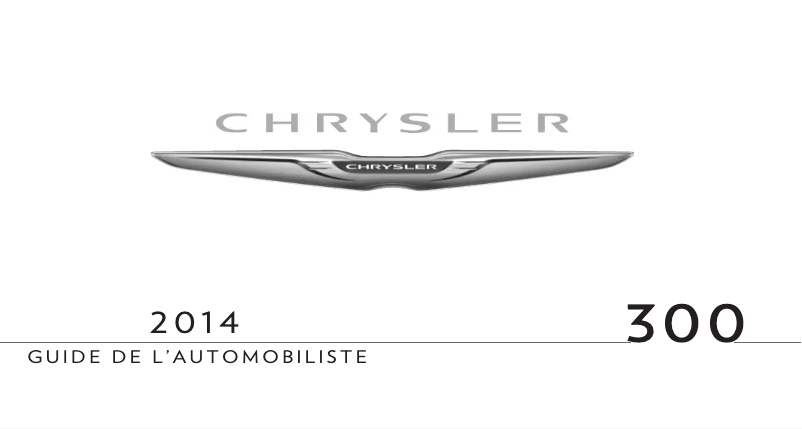 Page 1 de la notice Manuel utilisateur Chrysler 300 (2014)
