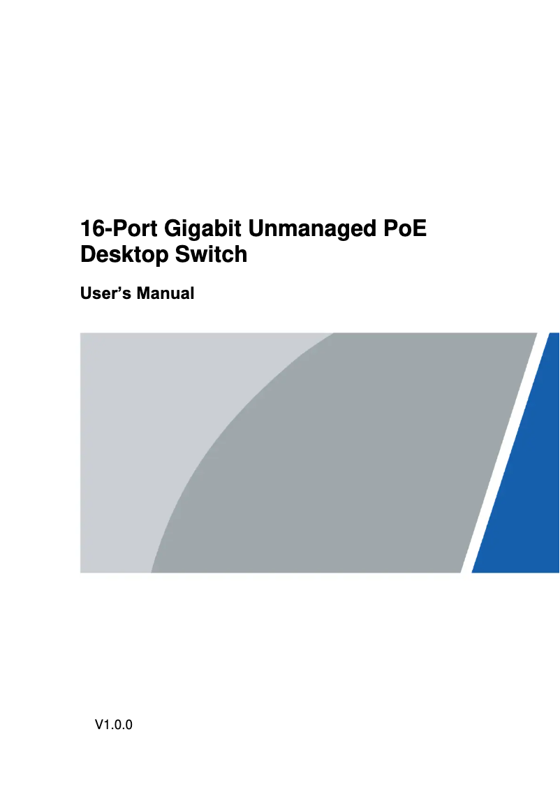 Image de la première page du manuel de l'appareil PFS3016-16GT-190