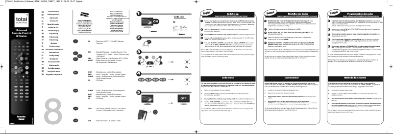 Page 1 de la notice Manuel utilisateur One for all URC 1580