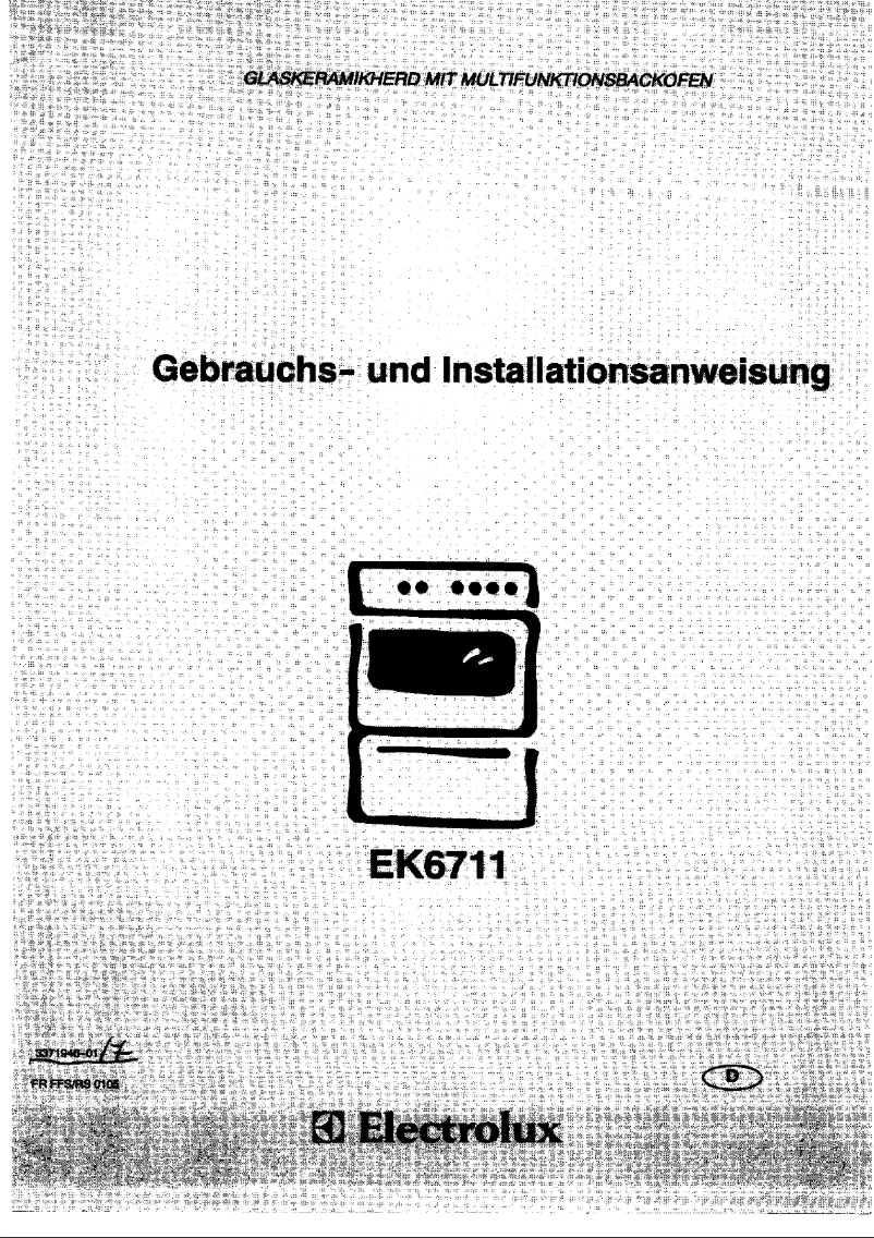 Page 1 de la notice Manuel utilisateur Electrolux EK 6711 w