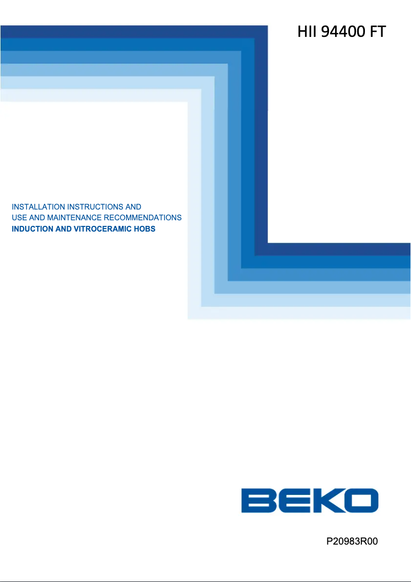 Page 1 de la notice Manuel utilisateur Beko HII94400FT