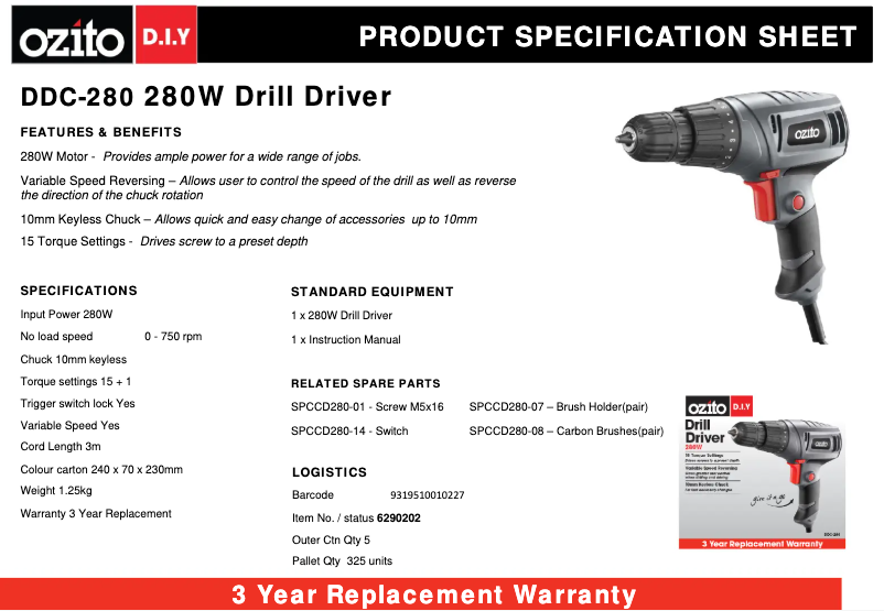 Image de la première page du manuel de l'appareil DDC-280
