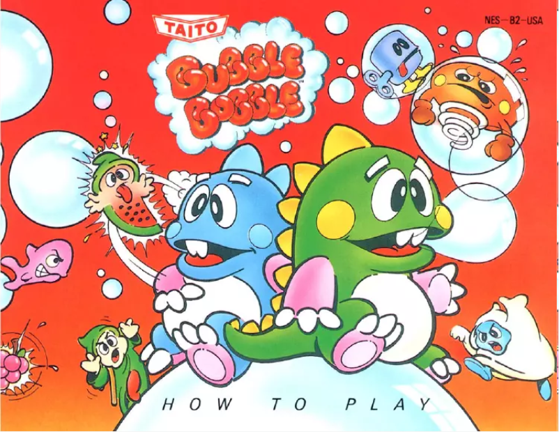 Page 1 de la notice Manuel utilisateur Nintendo Bubble Bobble (NES)