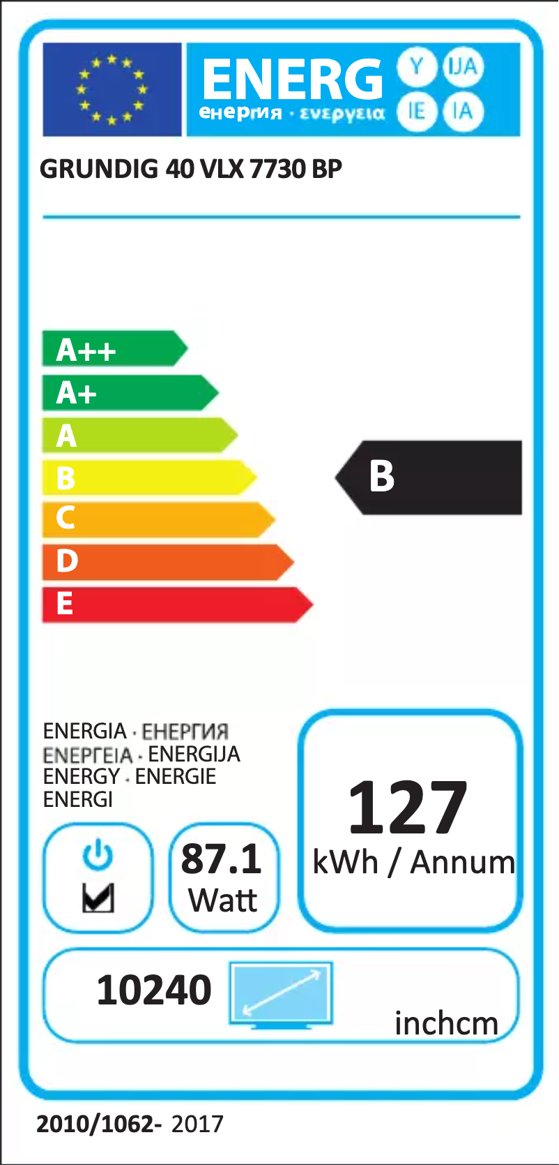 Image de la première page du manuel de l'appareil 40 VLX 7730 BP