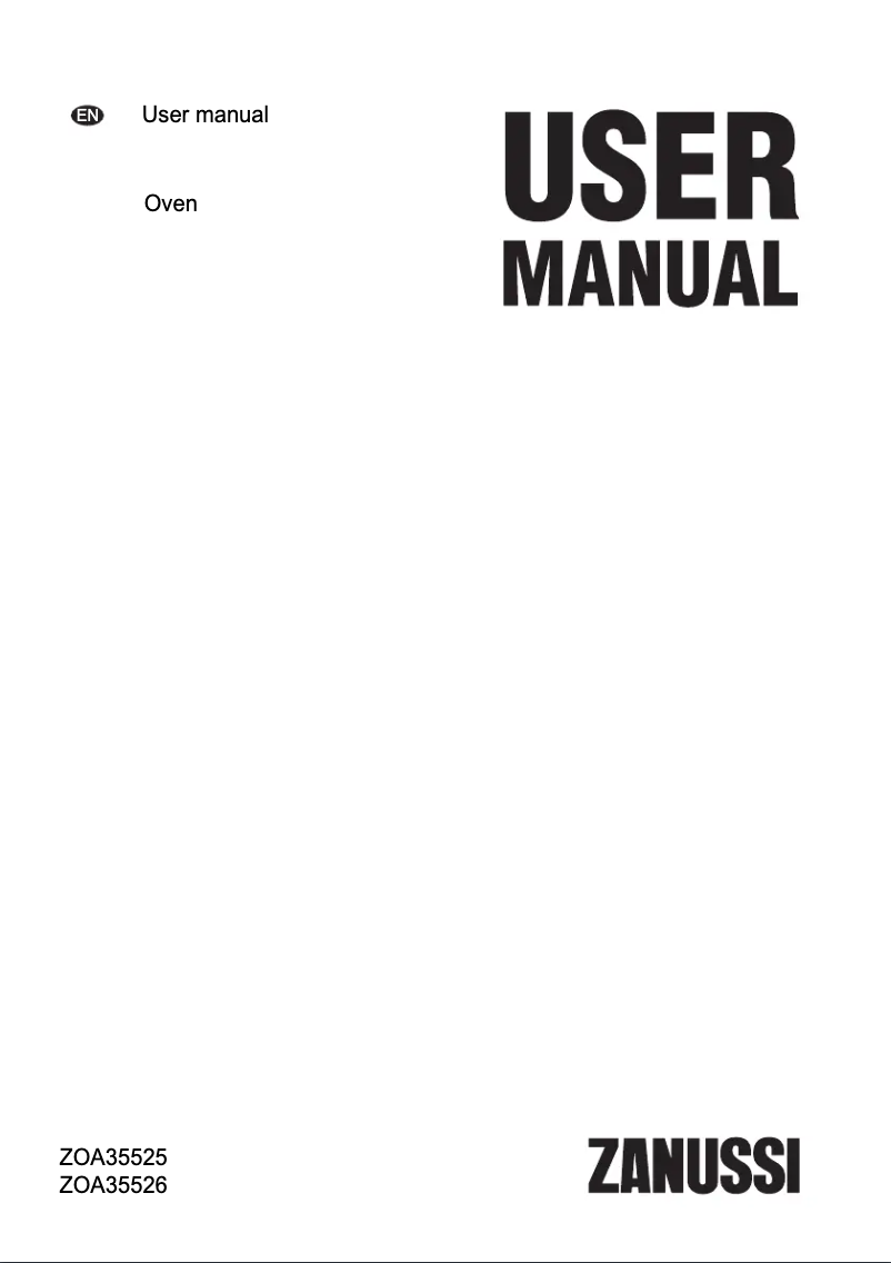 Image de la première page du manuel de l'appareil ZOA35526WK