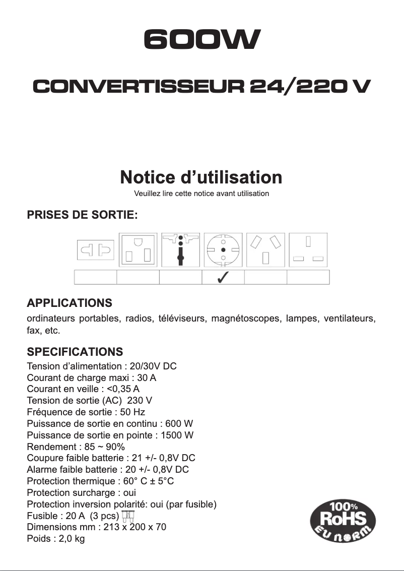 Image de la première page du manuel de l'appareil ACMA716
