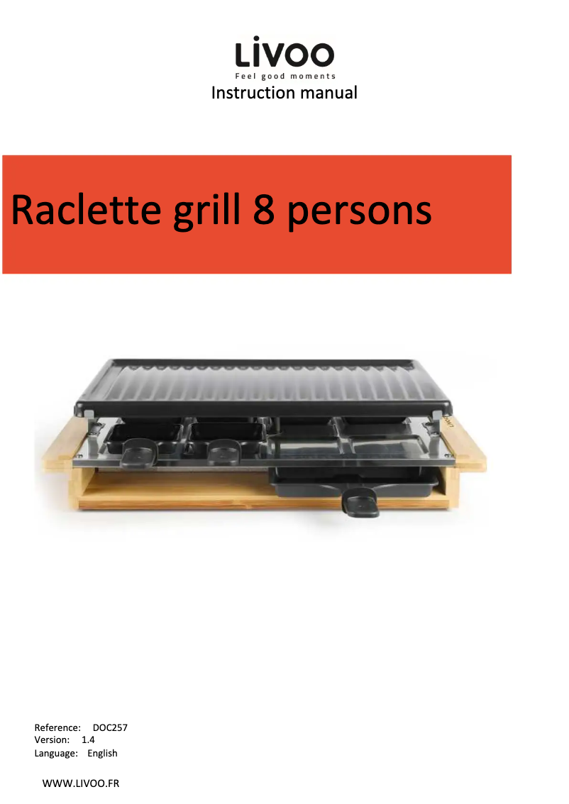 Page 1 de la notice Manuel utilisateur Livoo DOC257