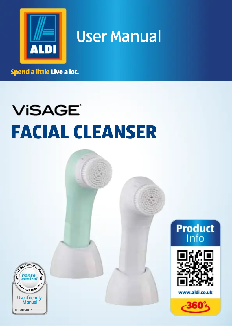 Page 1 de la notice Manuel utilisateur Visage GT-FCv-02