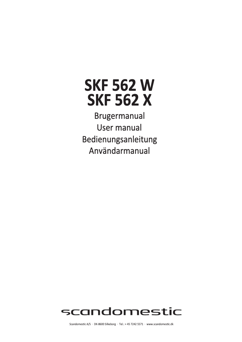 Image de la première page du manuel de l'appareil SKF 562 X