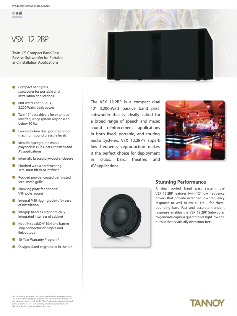 Image de la première page du manuel de l'appareil VSX 12.2BP