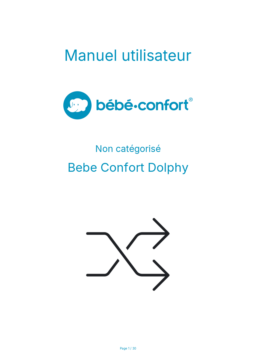 Page n°1 - Manuel utilisateur Bebe Confort Dolphy