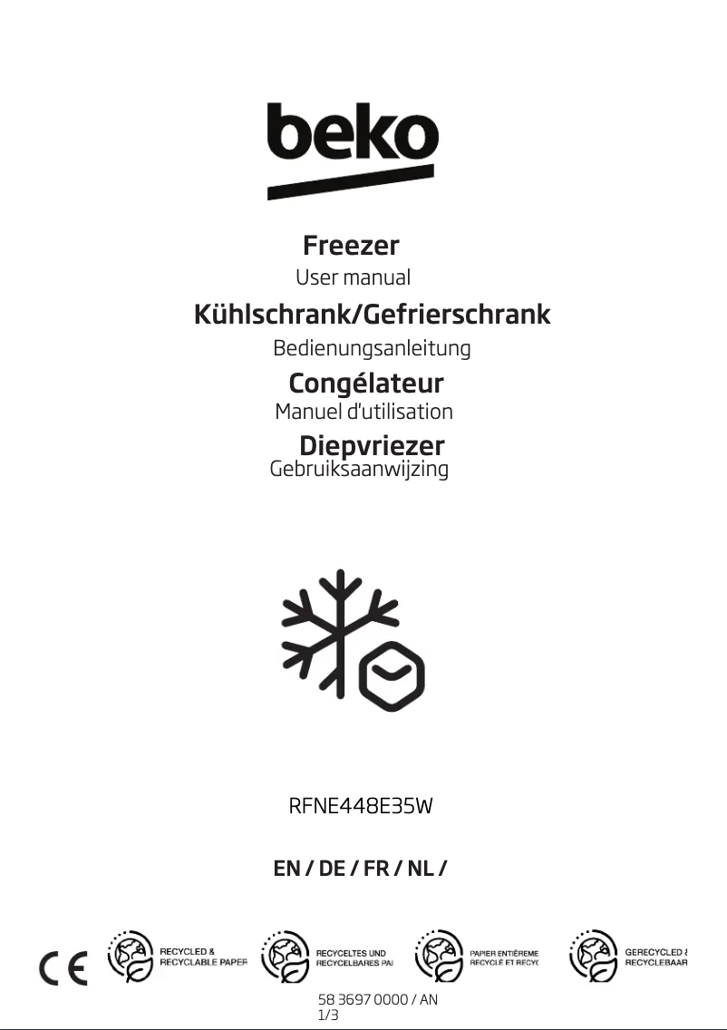 Image de la première page du manuel de l'appareil RFNE448E35W