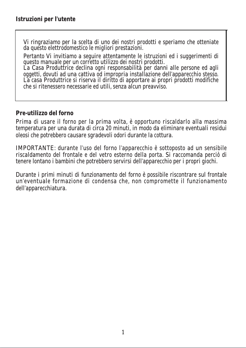 Page 1 de la notice Manuel utilisateur Candy FOFLGR201XK