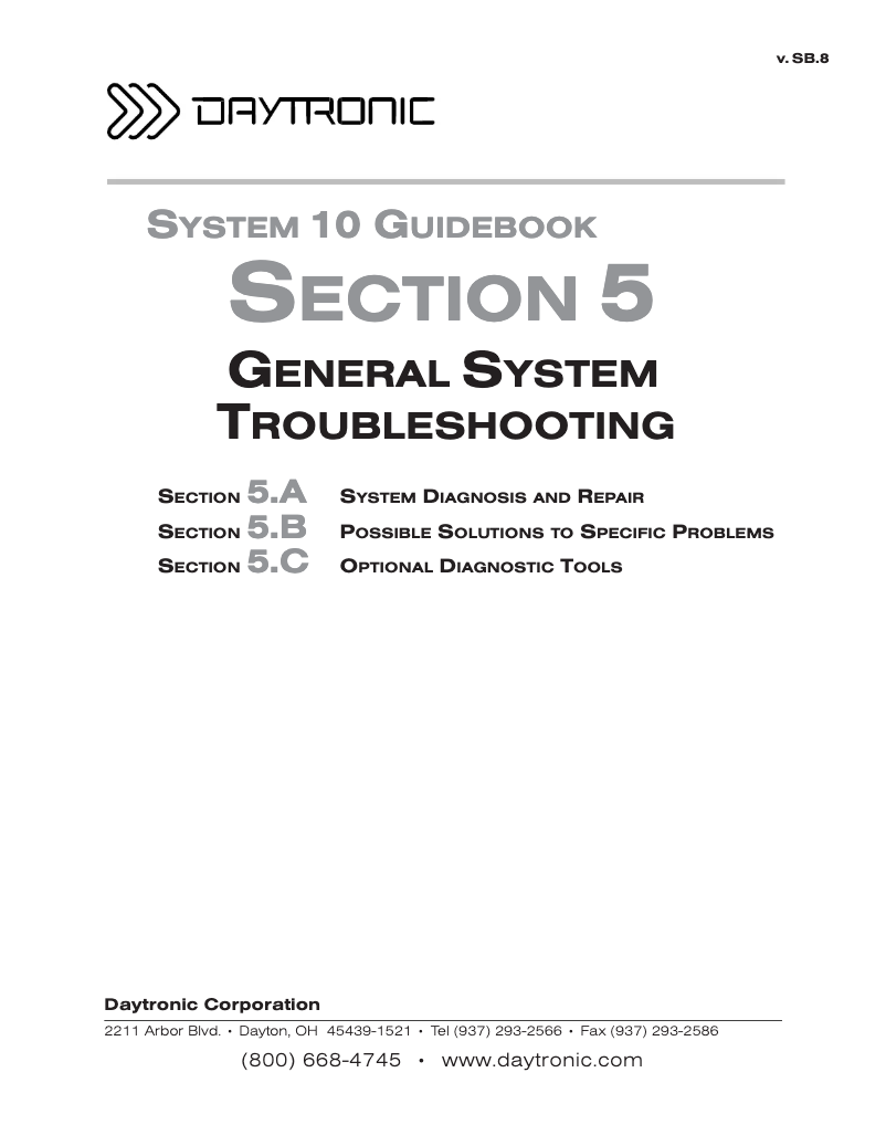 Page 1 de la notice Manuel utilisateur Daytronic 10AEX-20