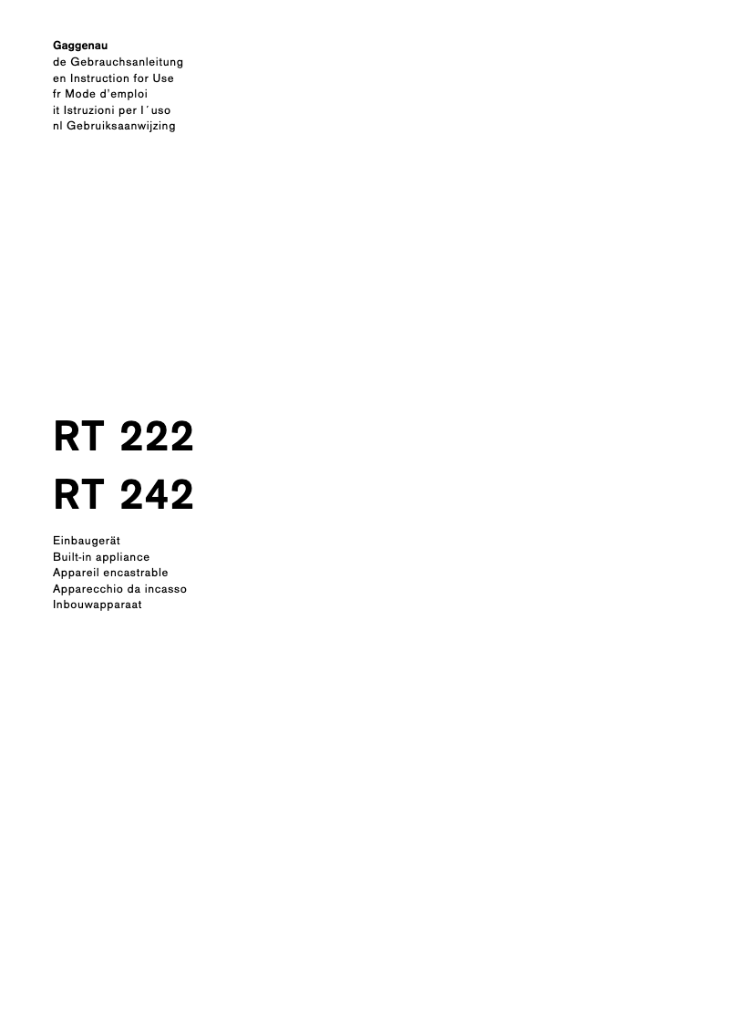 Imagen de la primera página del manual del dispositivo RT222102