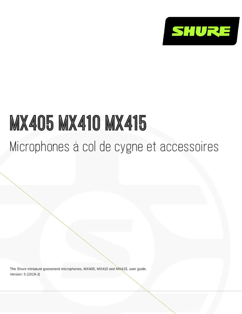 Image de la première page du manuel de l'appareil MX405