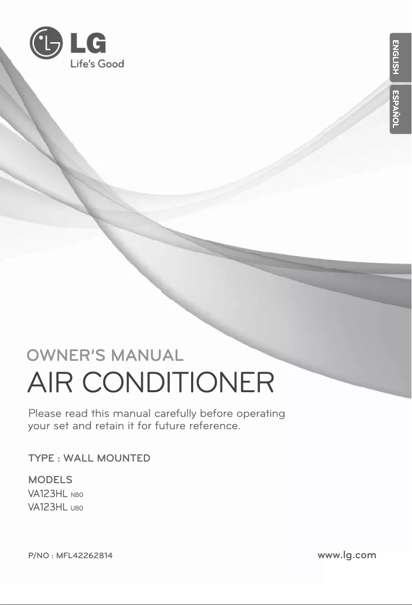 Page 1 de la notice Manuel utilisateur LG VA123HL