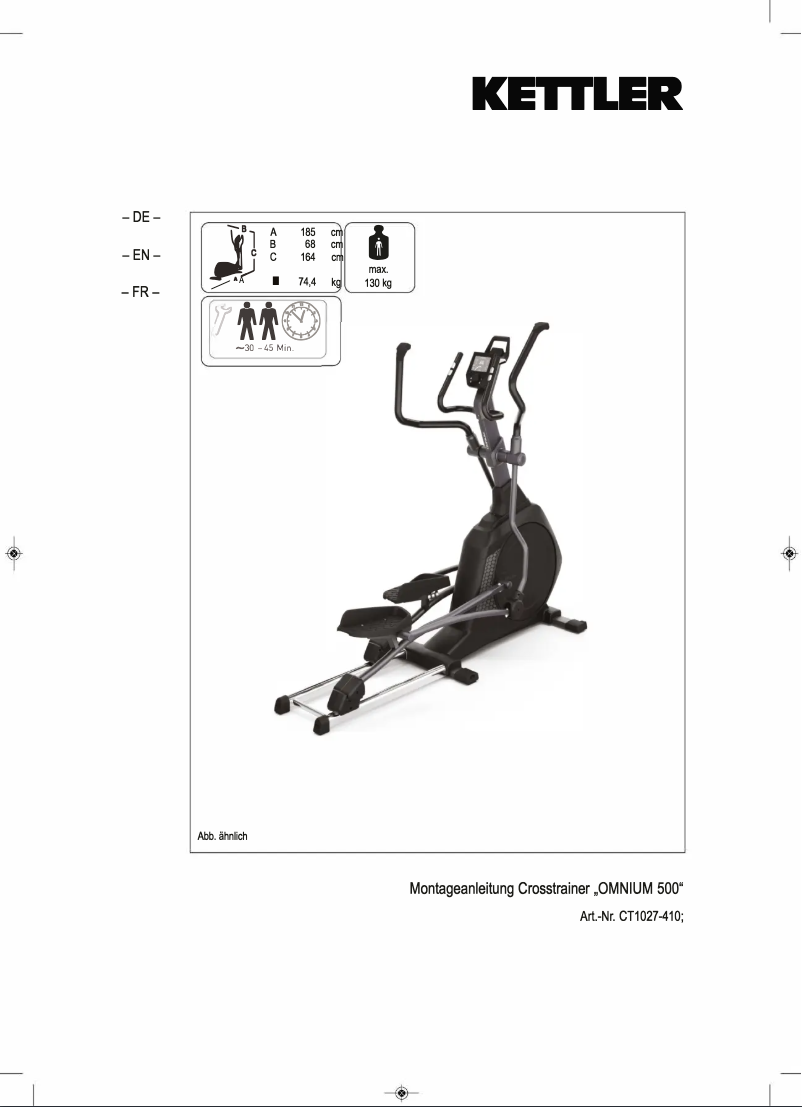 Página 1 del manual Manual de usuario Kettler Omnium 500
