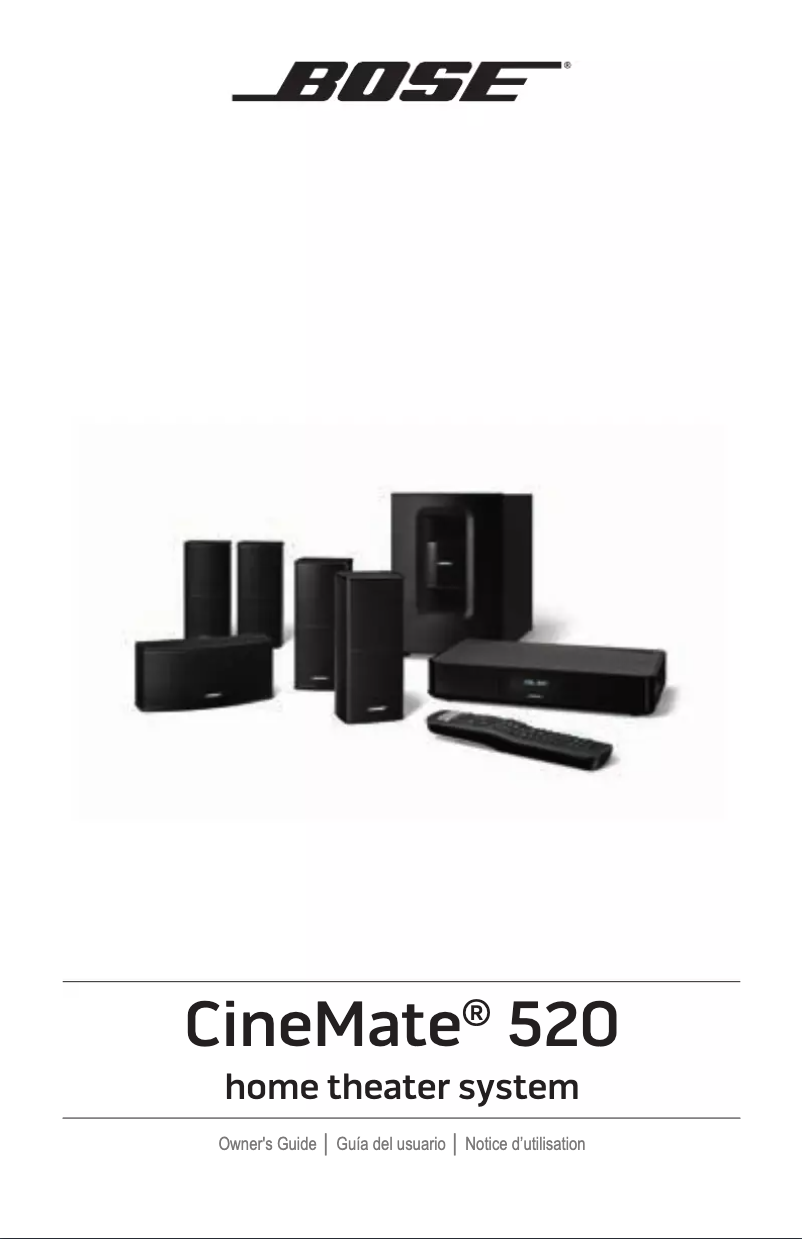 Page n°1 - Manuel utilisateur Bose Cinemate 520