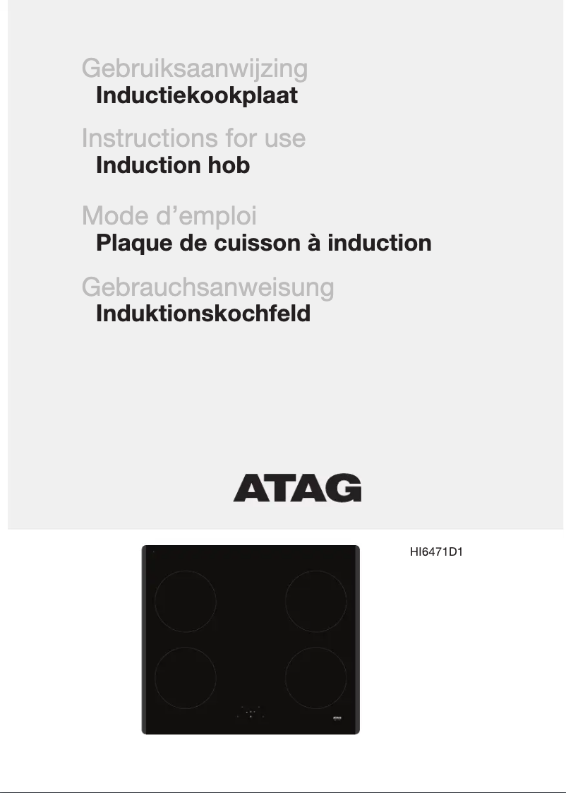 Página 1 del manual Manual de usuario Atag HI06471D1