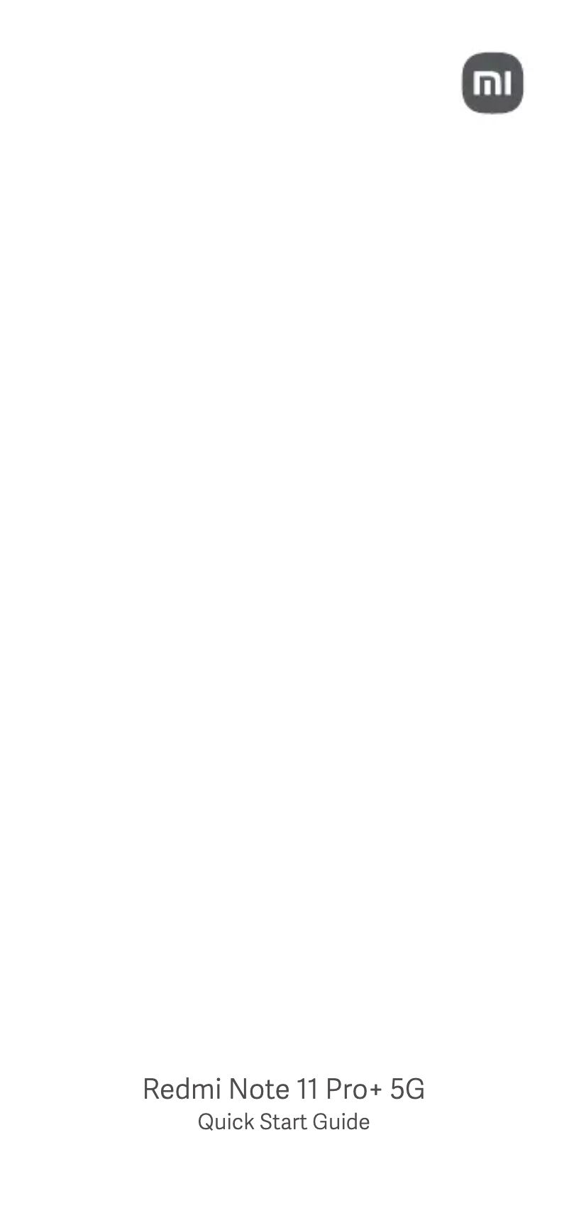 Page n°1 - Manuel utilisateur Xiaomi Redmi Note 11 Pro+ 5G