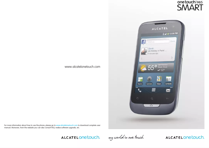 Page 1 de la notice Manuel utilisateur Alcatel One Touch 985 Smart