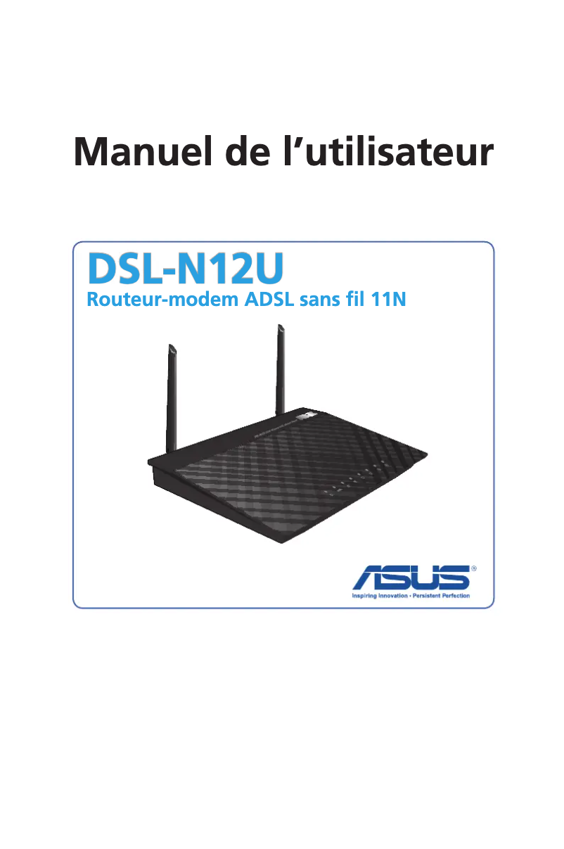 Page 1 de la notice Manuel utilisateur Asus DSL-N12U