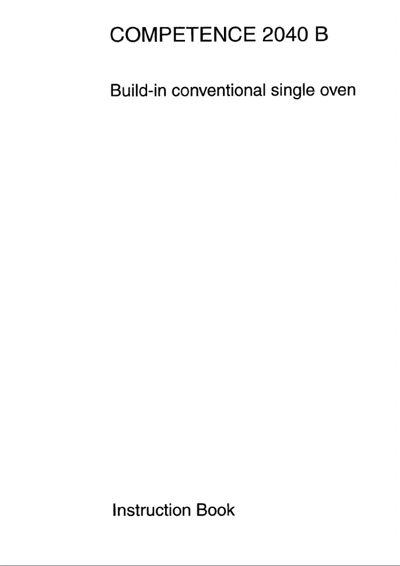 Image de la première page du manuel de l'appareil Competence 2040 B D