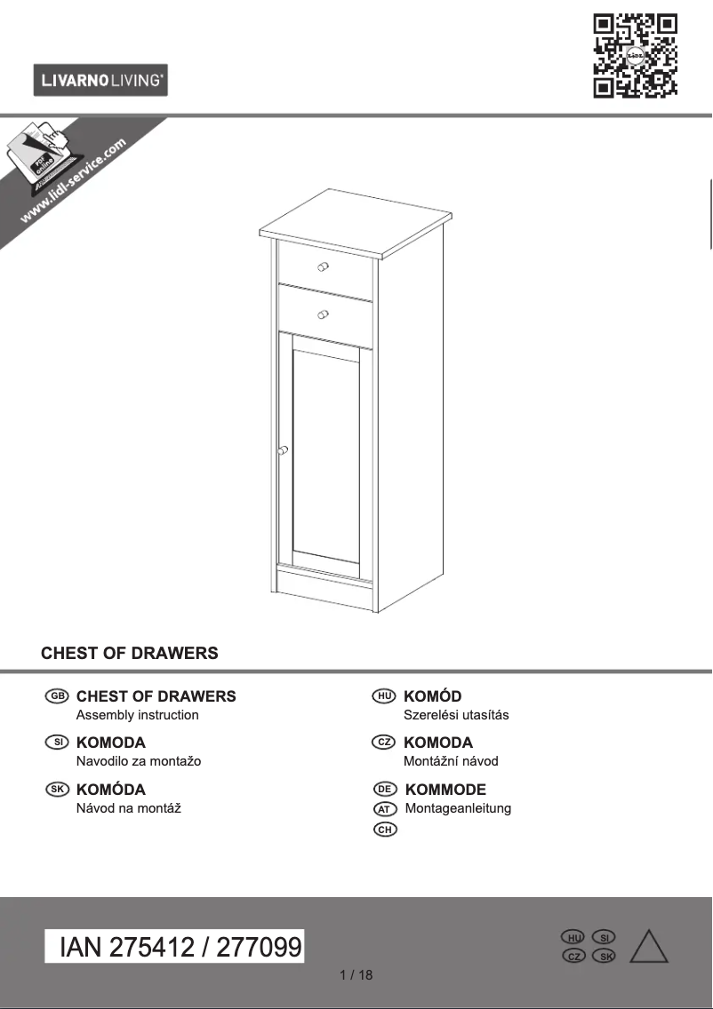 Page 1 de la notice Manuel utilisateur Livarno Lux IAN 275412