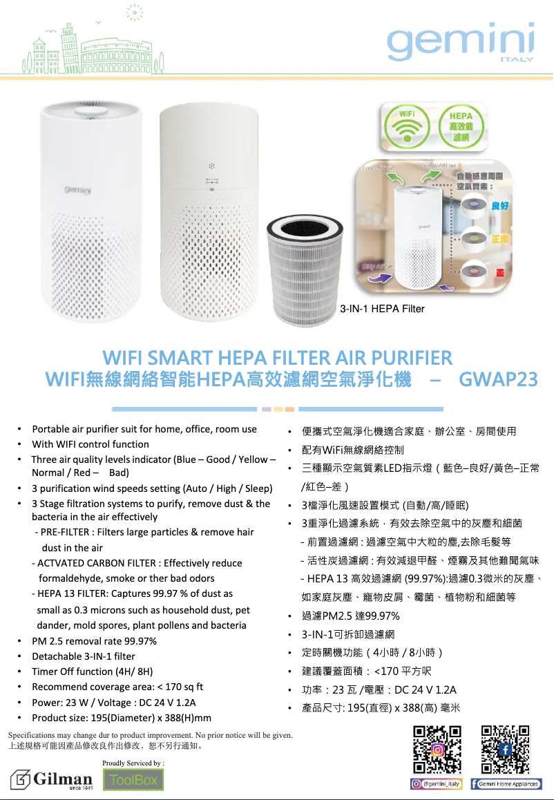 Page n°1 - Guide d'installation Gemini GWAP23