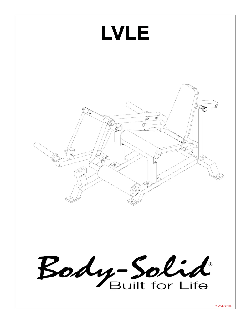 Page n°1 - Instructions / montage Body-Solid LVLE
