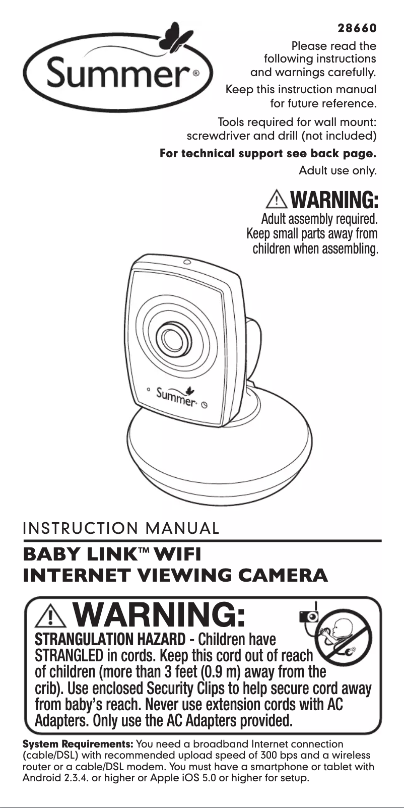 Page 1 de la notice Manuel utilisateur Summer Infant 28660