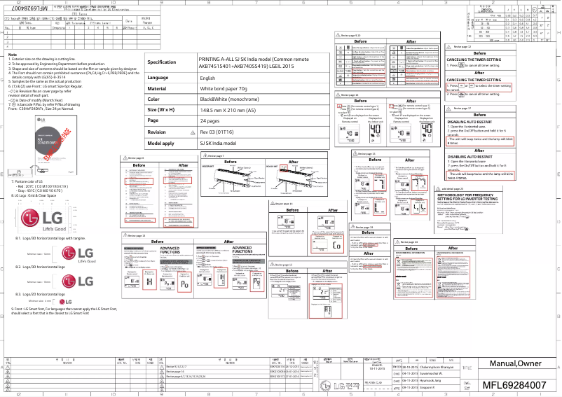 Image de la première page du manuel de l'appareil BSN12PMZD