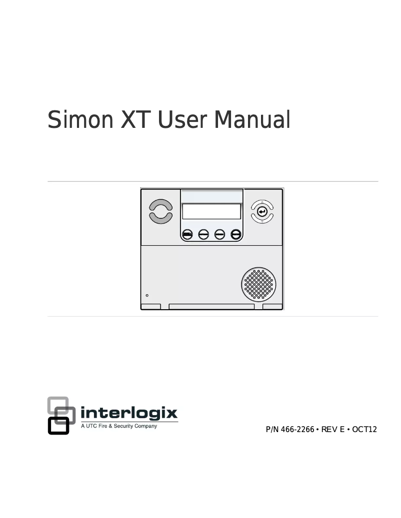 Page n°1 - Manuel utilisateur Interlogix 80-632-3N-XT-MX