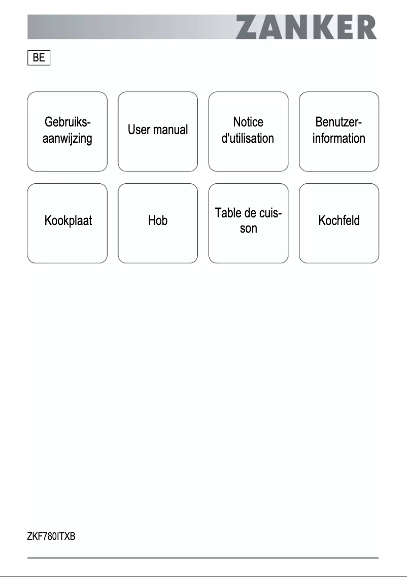 Page 1 de la notice Manuel utilisateur Zanker ZKF780ITXB