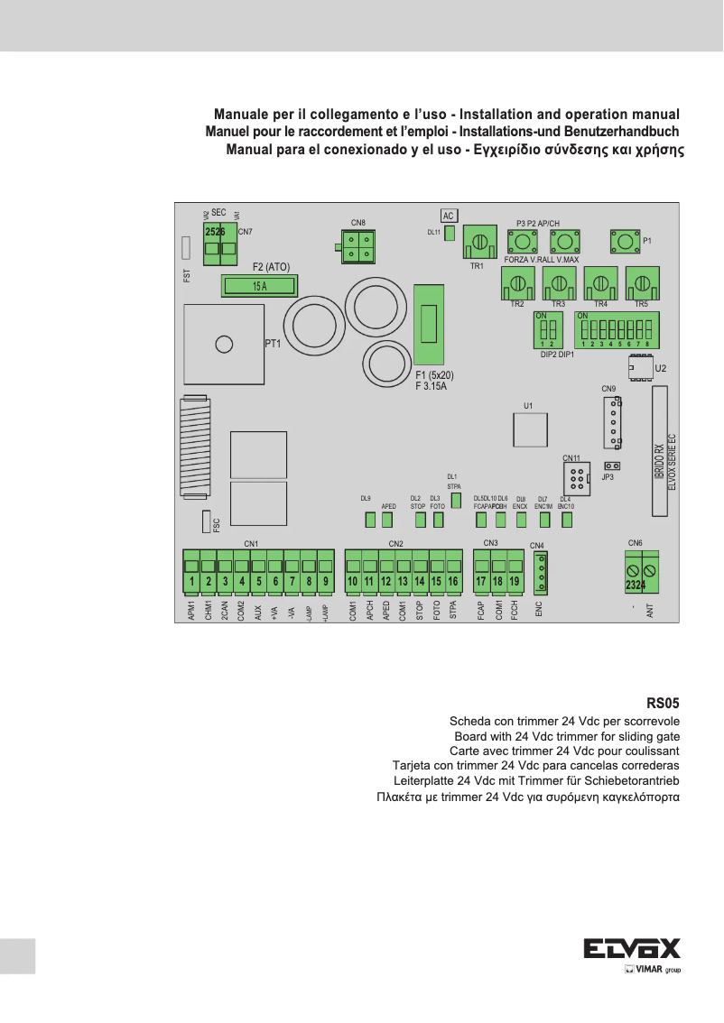 Page n°1 - Manuel utilisateur Vimar ELVOX EK02.EXP