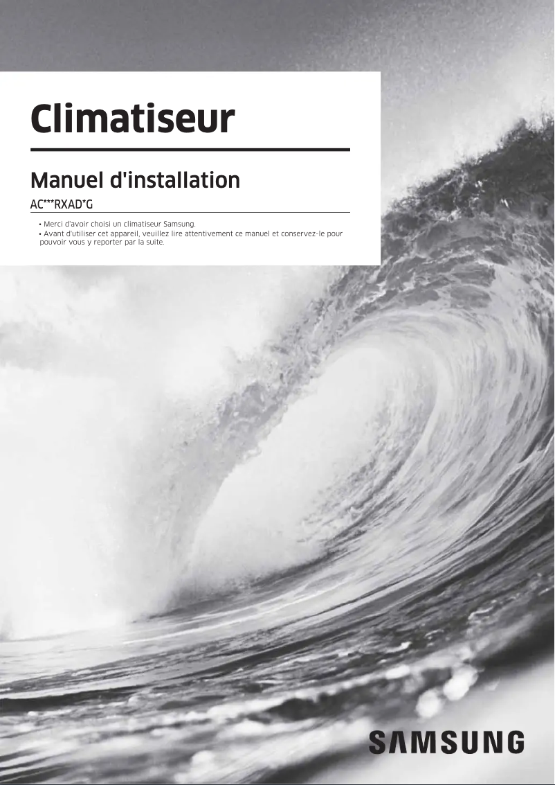 Image de la première page du manuel de l'appareil AC120RXADNG