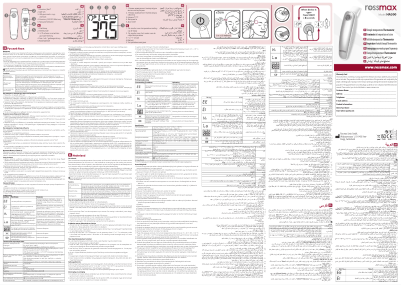 Página 1 del manual Manual de usuario Rossmax HA500