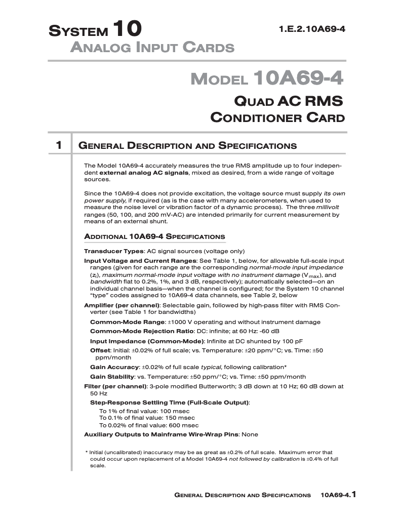 Image de la première page du manuel de l'appareil 10A69-4