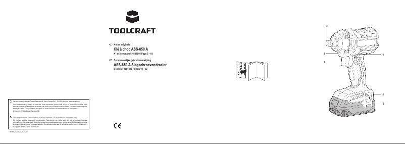 Page 1 de la notice Manuel utilisateur Toolcraft ASS-850