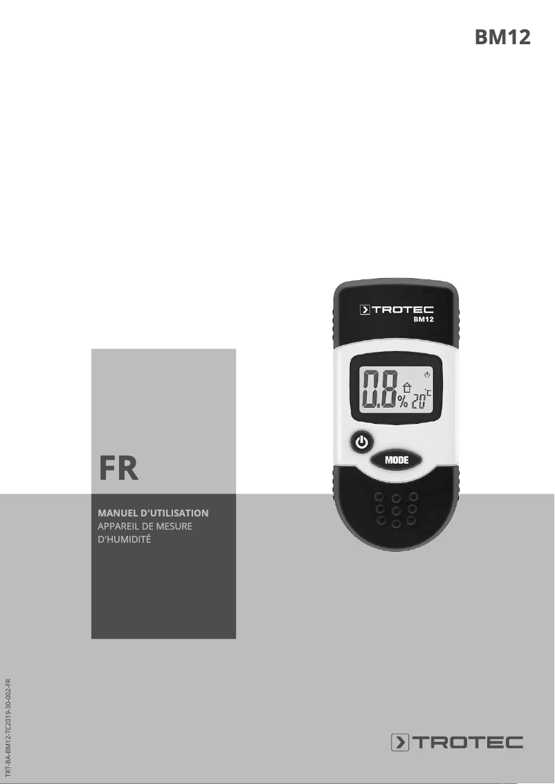 Page n°1 - Manuel utilisateur Trotec BM12