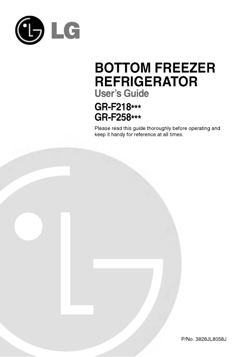 Page 1 de la notice Manuel utilisateur LG GR-F258JMT