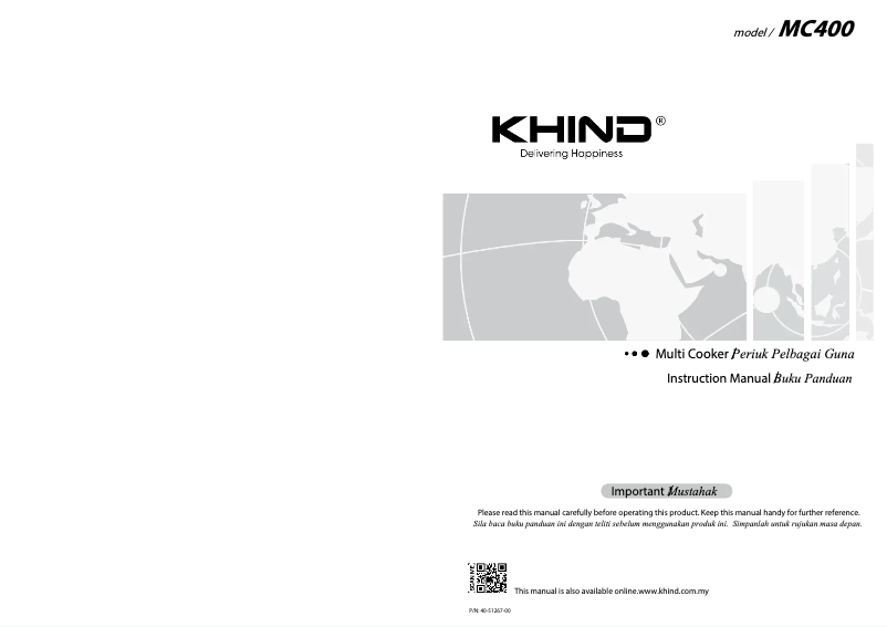 Page 1 de la notice Manuel utilisateur Khind MC400