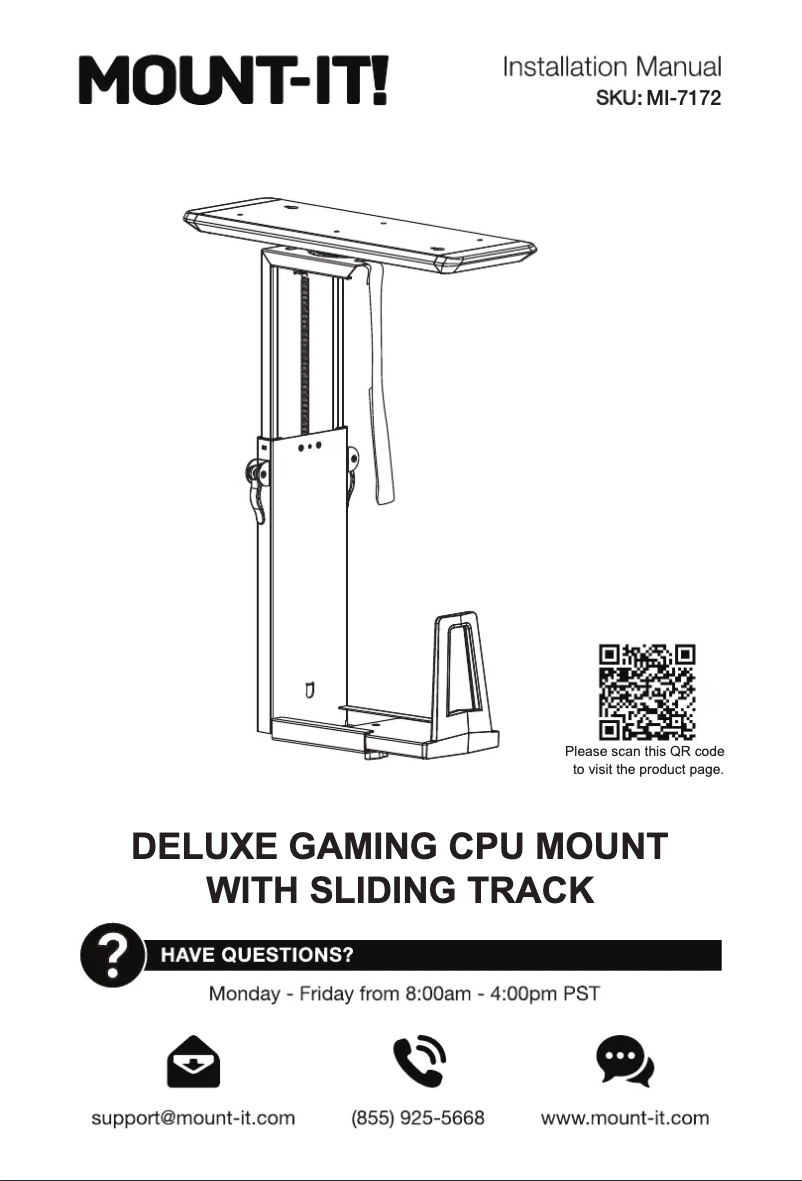 Page 1 de la notice Manuel utilisateur Mount-It! MI-7172