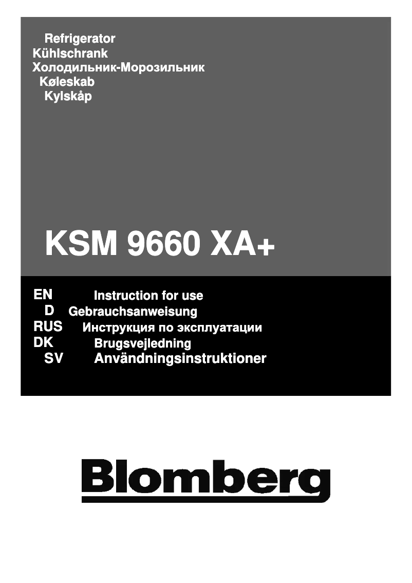 Image de la première page du manuel de l'appareil KSM 9660 X A+
