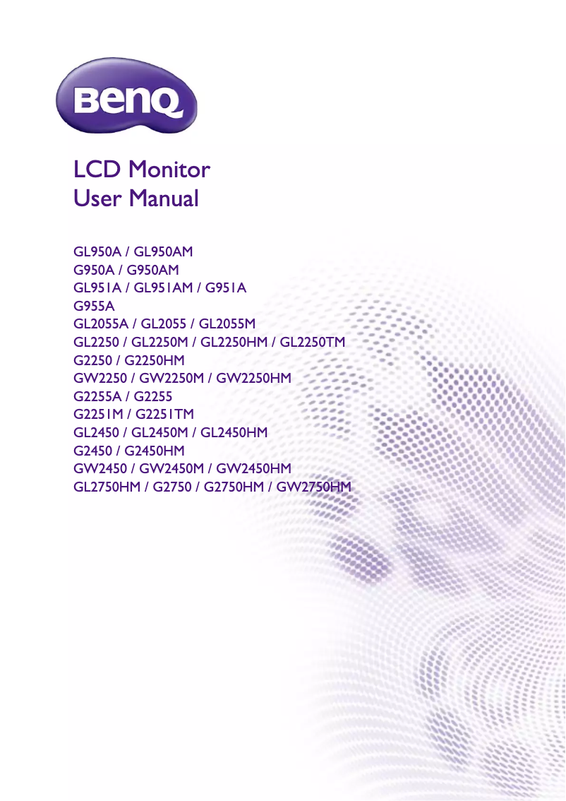 Page n°1 - Manuel utilisateur BenQ 9H.L8NLB.DBE