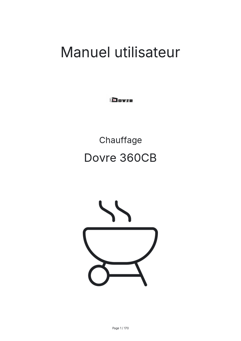 Page n°1 - Manuel utilisateur Dovre 360CB